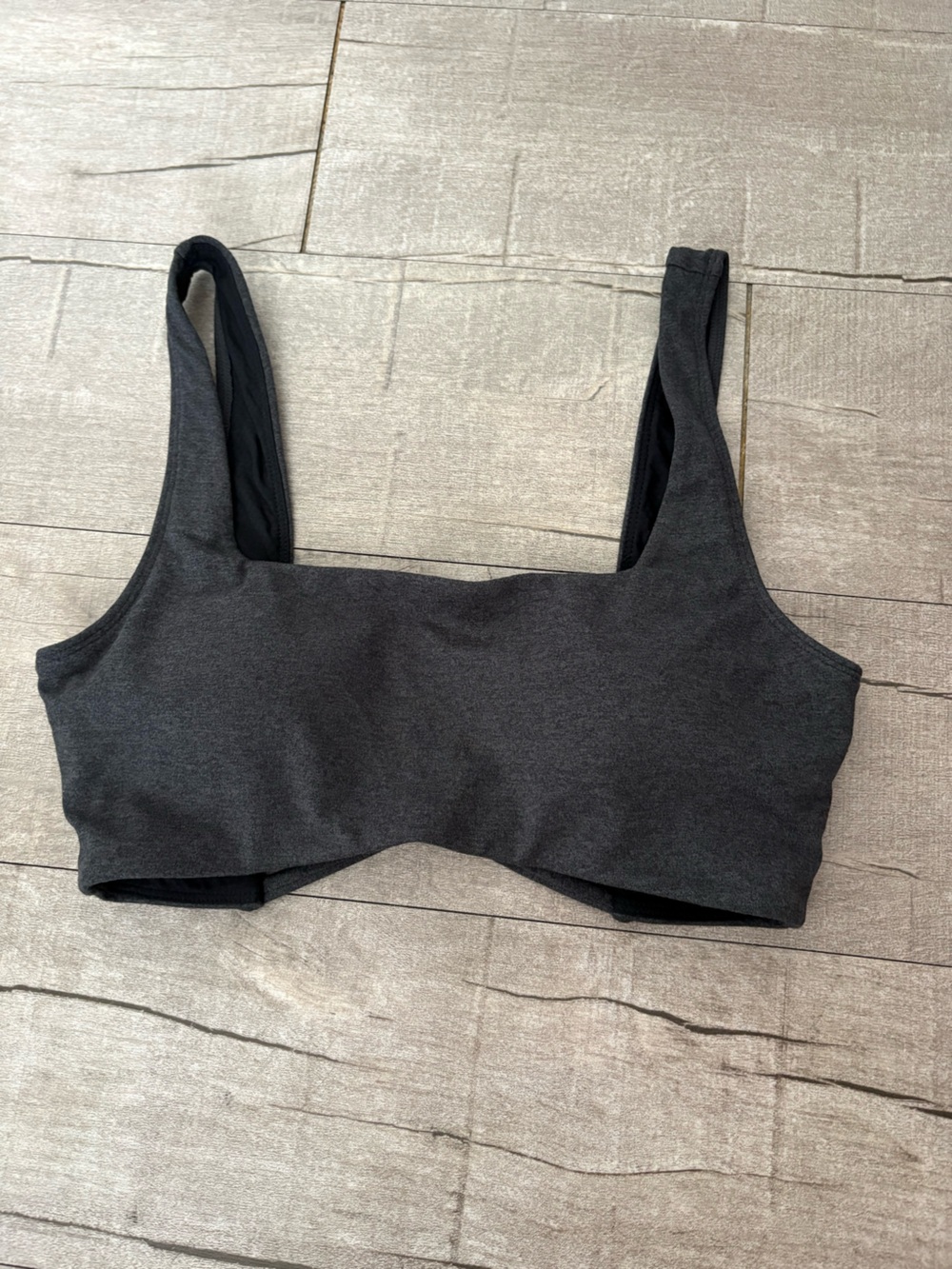 P'tula Black Bare Squareneck Sports Bra